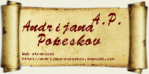 Andrijana Popeskov vizit kartica